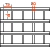 75mm spacing